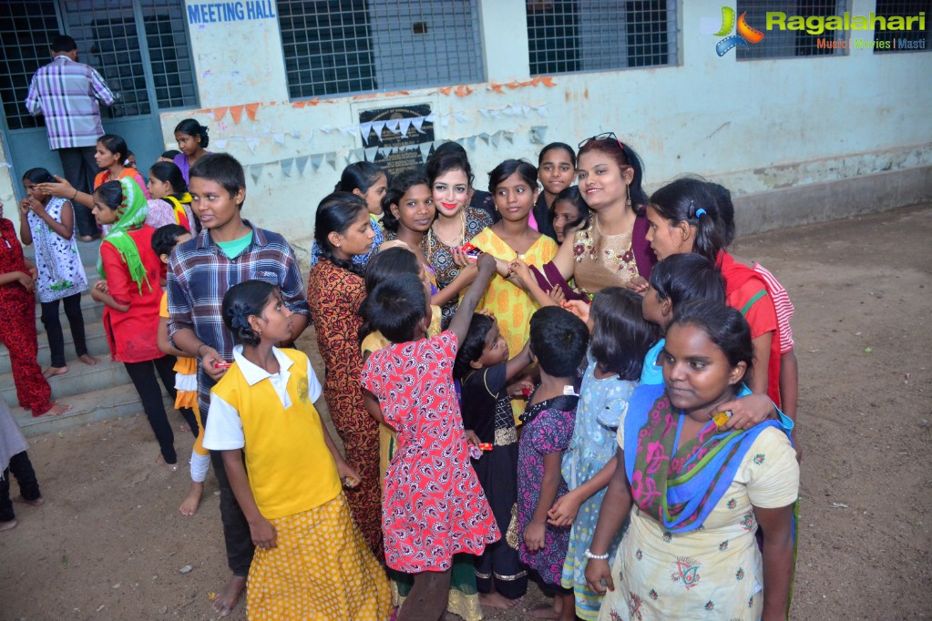 Alka Minda's Birthday with Orphanage Girls at Rainbow Home Govt. School for Girls, Musheerabad, Hyderabad