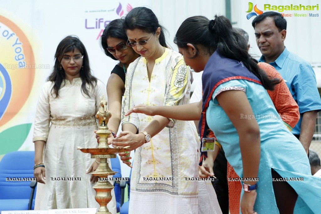 Gautami Tadimalla Youth Yoga in GITAM College, Hyderabad