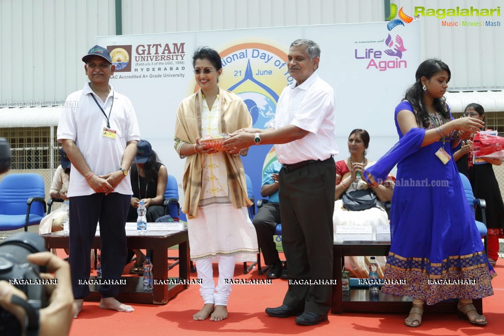 Gautami Tadimalla Youth Yoga in GITAM College, Hyderabad