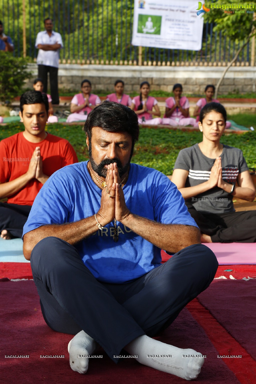 Nandamuri Balakrishna at addlife 'International Day of Yoga' Yoga Camp at KBR Park, Hyderabad