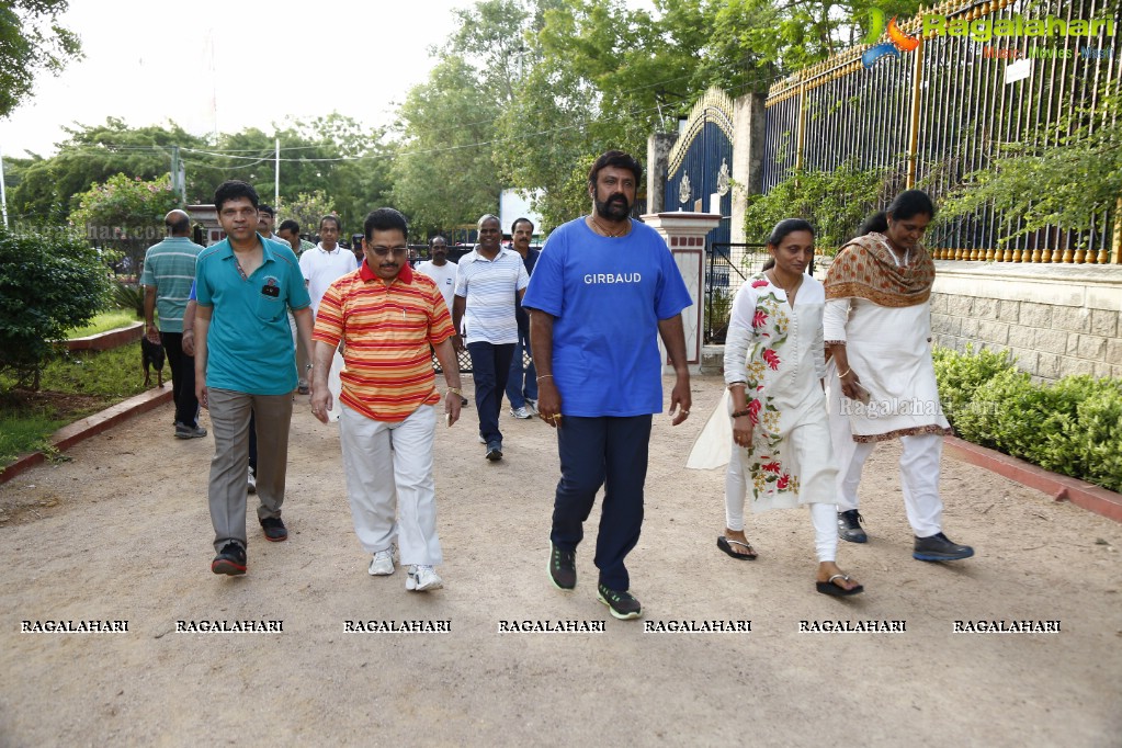 Nandamuri Balakrishna at addlife 'International Day of Yoga' Yoga Camp at KBR Park, Hyderabad