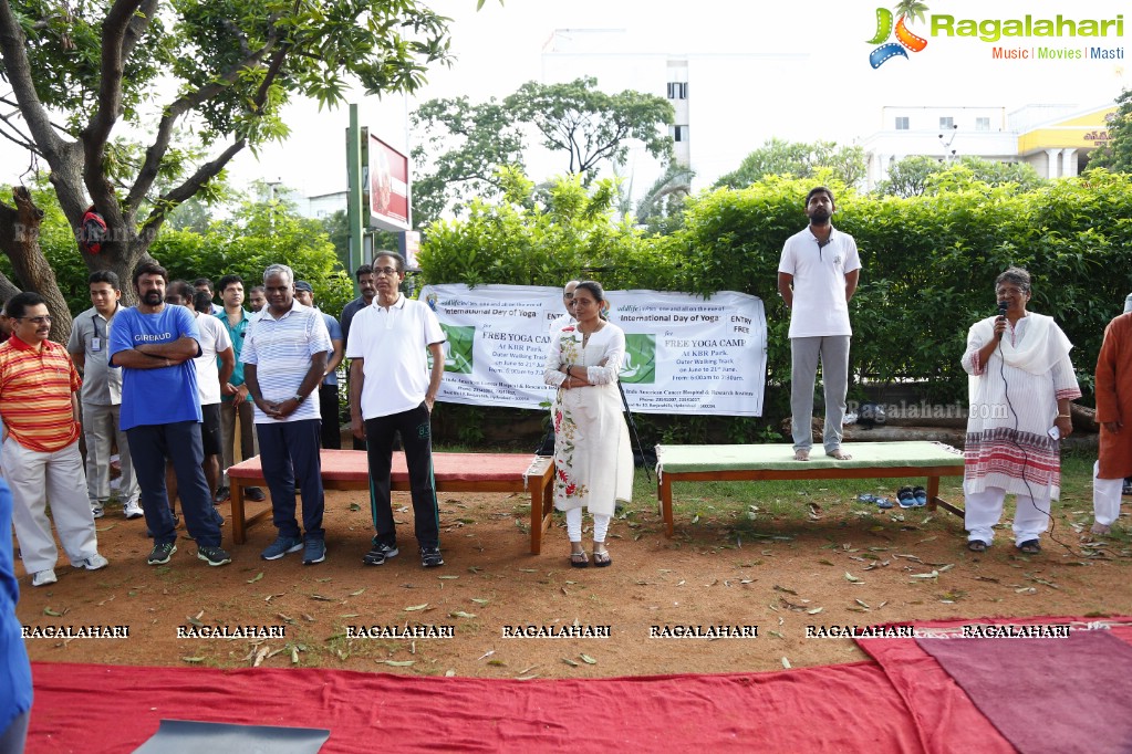 Nandamuri Balakrishna at addlife 'International Day of Yoga' Yoga Camp at KBR Park, Hyderabad