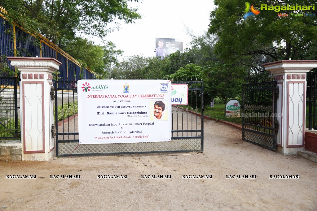 Nandamuri Balakrishna at addlife 'International Day of Yoga' Yoga Camp at KBR Park, Hyderabad