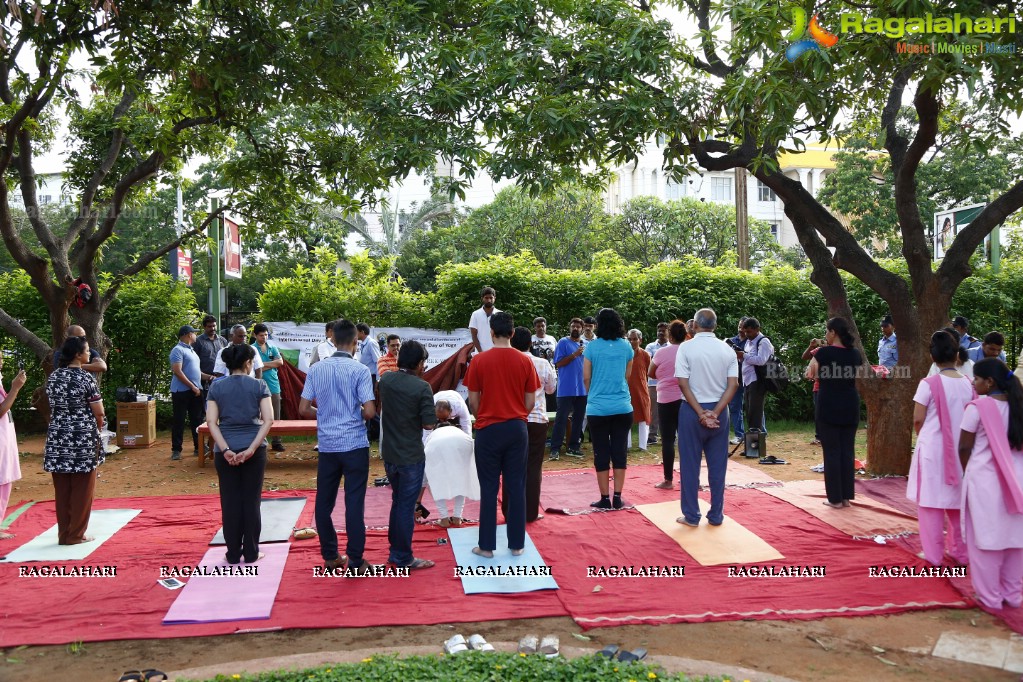 Nandamuri Balakrishna at addlife 'International Day of Yoga' Yoga Camp at KBR Park, Hyderabad