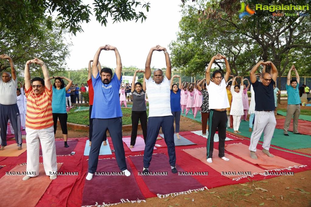 Nandamuri Balakrishna at addlife 'International Day of Yoga' Yoga Camp at KBR Park, Hyderabad