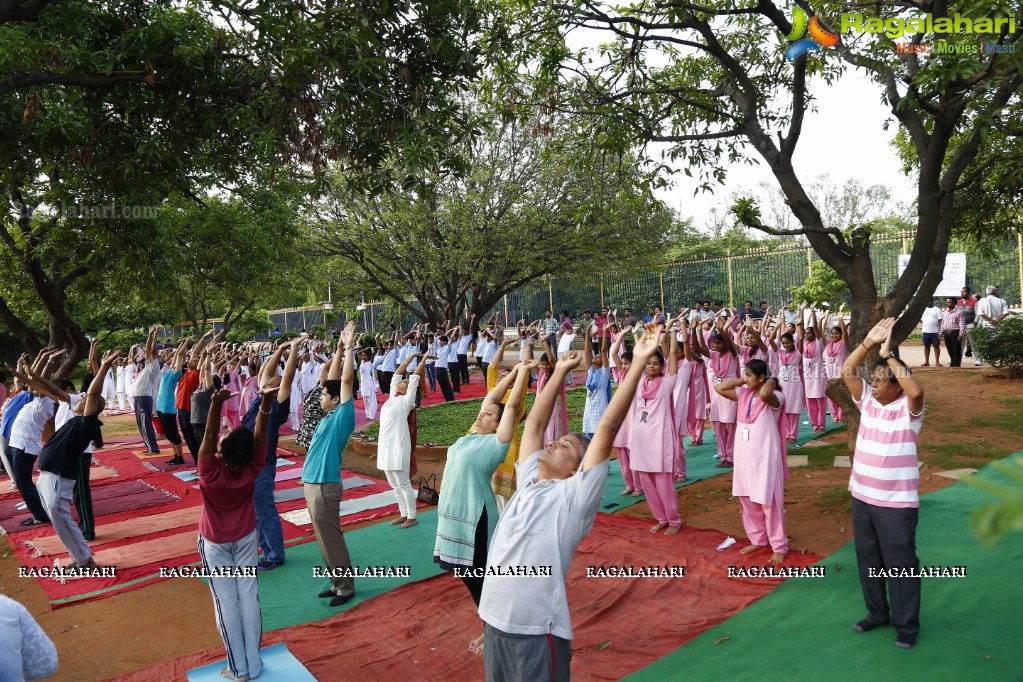 Nandamuri Balakrishna at addlife 'International Day of Yoga' Yoga Camp at KBR Park, Hyderabad