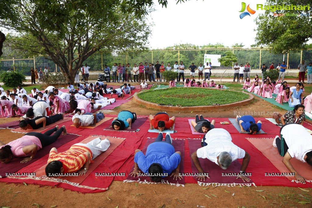 Nandamuri Balakrishna at addlife 'International Day of Yoga' Yoga Camp at KBR Park, Hyderabad