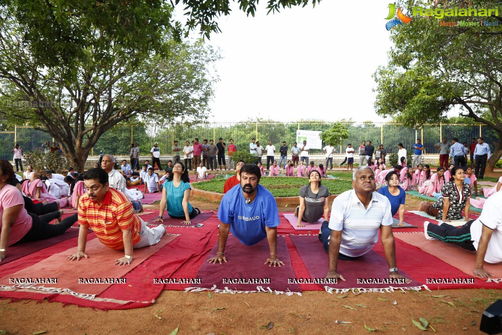 Nandamuri Balakrishna at addlife 'International Day of Yoga' Yoga Camp at KBR Park, Hyderabad