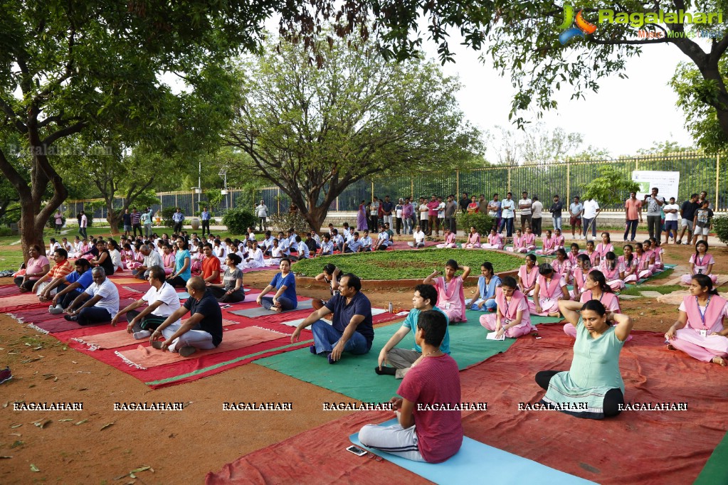 Nandamuri Balakrishna at addlife 'International Day of Yoga' Yoga Camp at KBR Park, Hyderabad