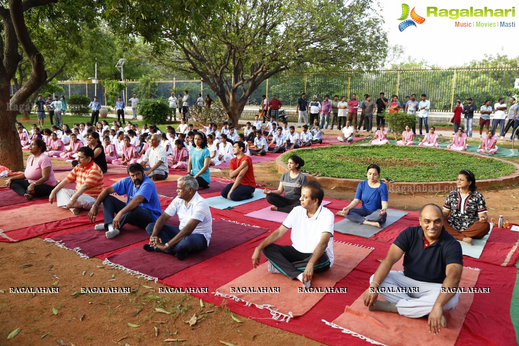 Nandamuri Balakrishna at addlife 'International Day of Yoga' Yoga Camp at KBR Park, Hyderabad