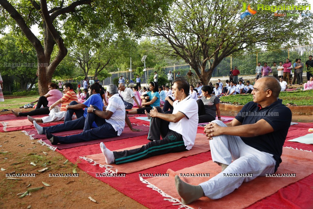 Nandamuri Balakrishna at addlife 'International Day of Yoga' Yoga Camp at KBR Park, Hyderabad