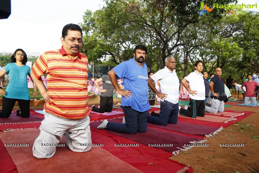 Nandamuri Balakrishna at addlife 'International Day of Yoga' Yoga Camp at KBR Park, Hyderabad