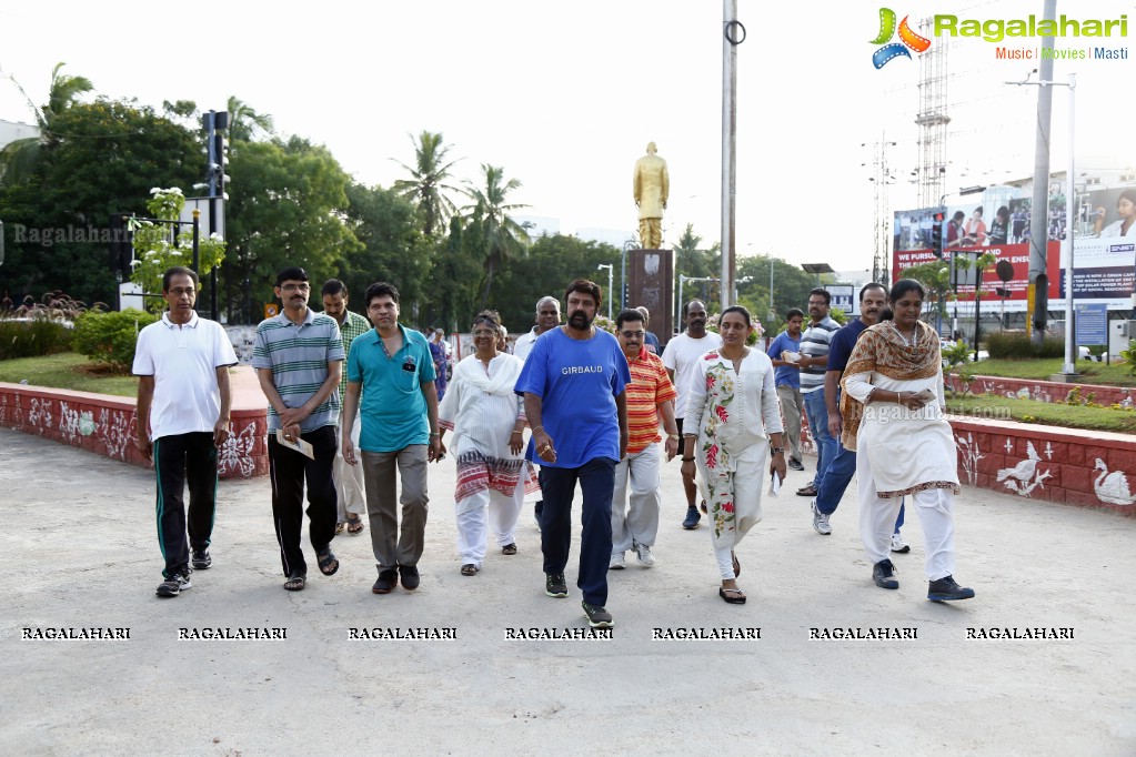 Nandamuri Balakrishna at addlife 'International Day of Yoga' Yoga Camp at KBR Park, Hyderabad