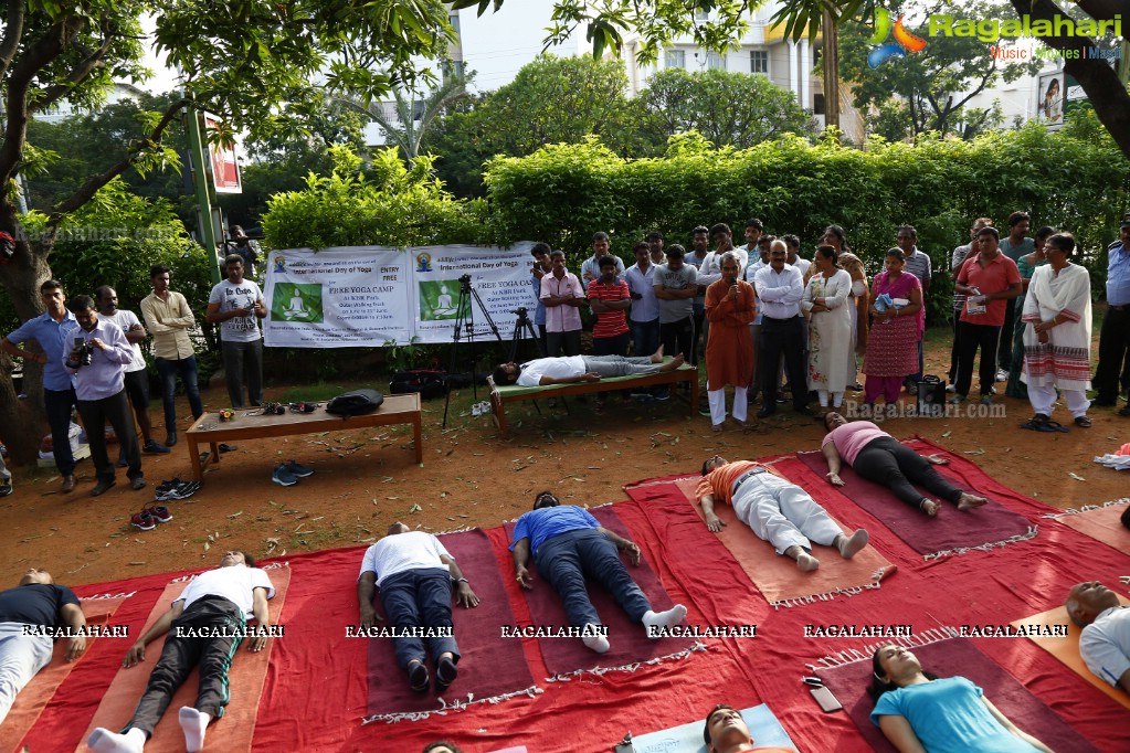 Nandamuri Balakrishna at addlife 'International Day of Yoga' Yoga Camp at KBR Park, Hyderabad