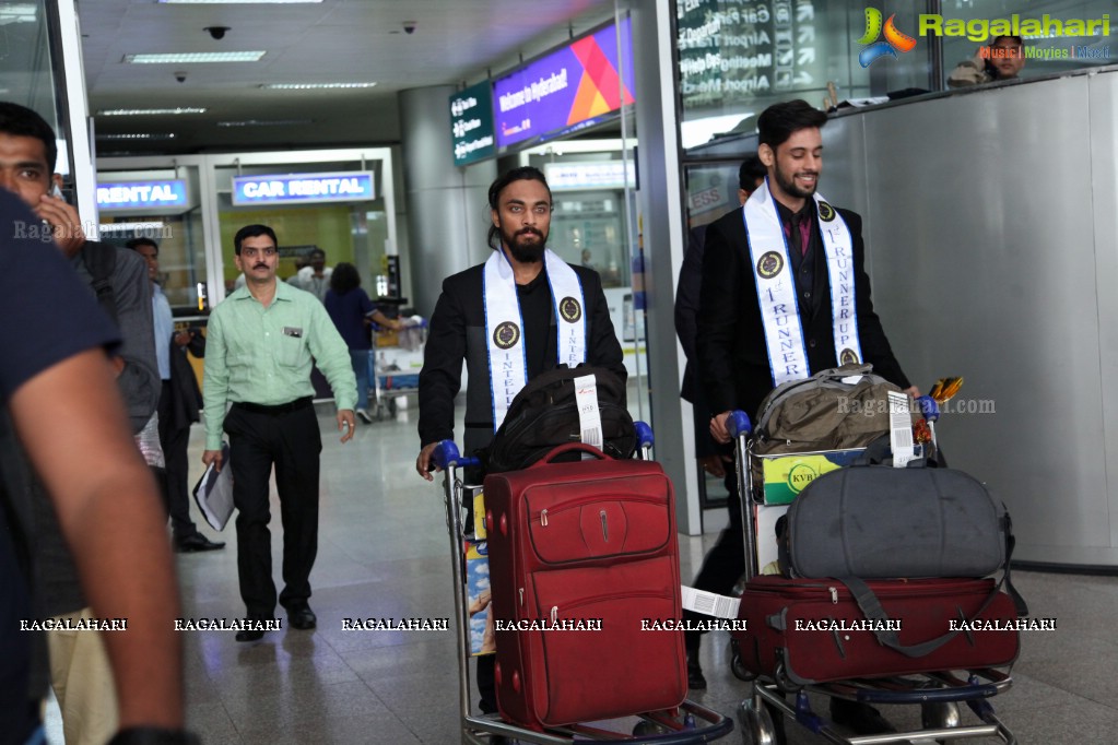 Starlife Mr. India 2K17 Winners at Shamshabad Airport