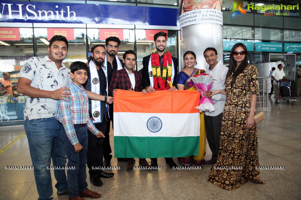 Starlife Mr. India 2K17 Winners at Shamshabad Airport
