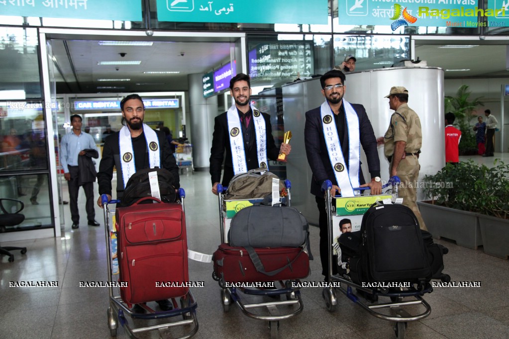 Starlife Mr. India 2K17 Winners at Shamshabad Airport