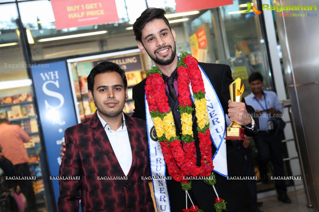 Starlife Mr. India 2K17 Winners at Shamshabad Airport