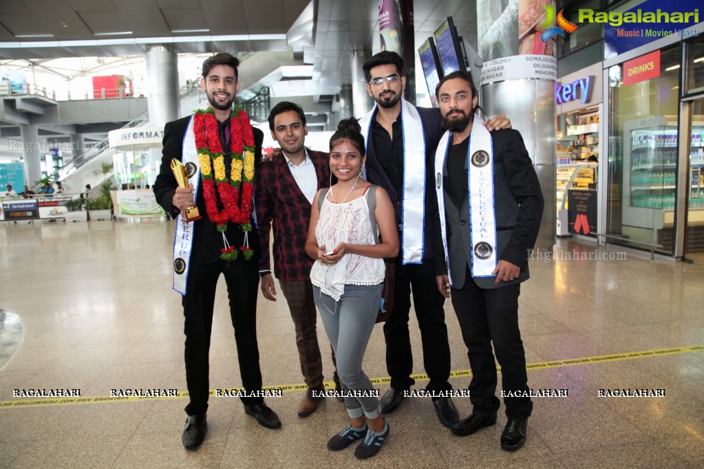 Starlife Mr. India 2K17 Winners at Shamshabad Airport