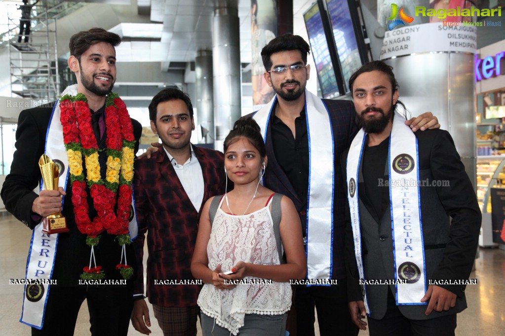 Starlife Mr. India 2K17 Winners at Shamshabad Airport