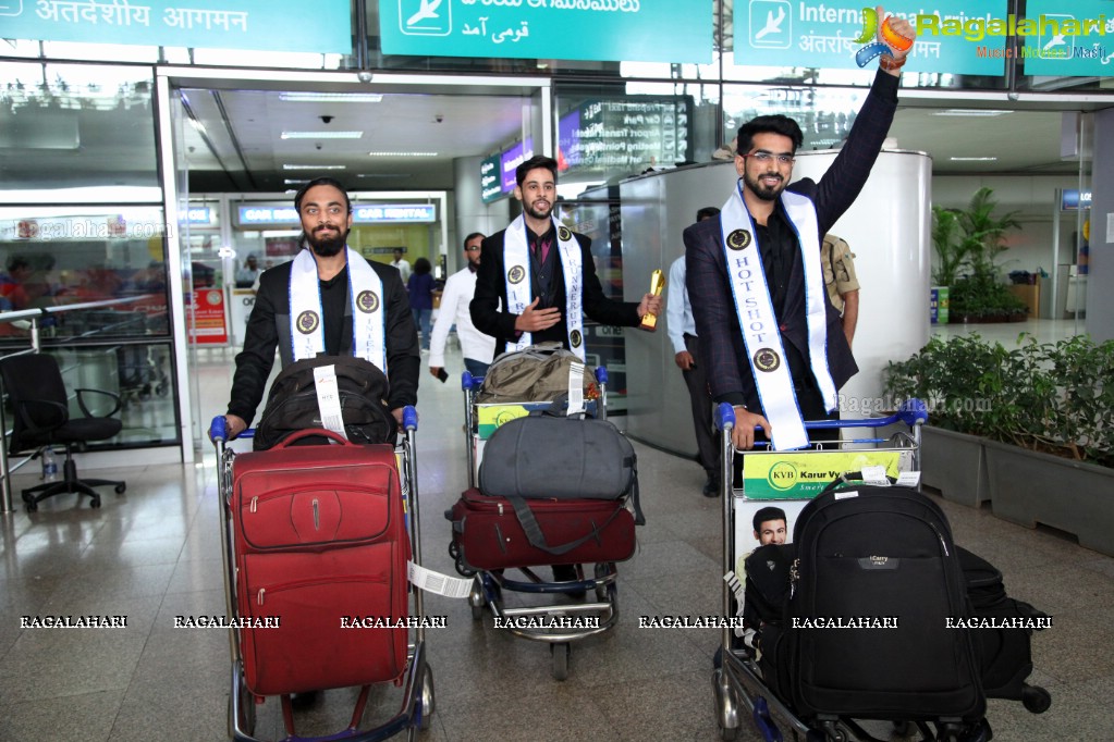 Starlife Mr. India 2K17 Winners at Shamshabad Airport