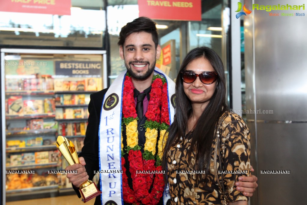 Starlife Mr. India 2K17 Winners at Shamshabad Airport