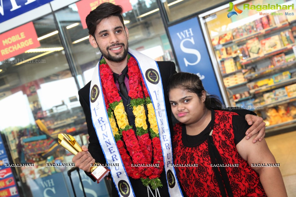 Starlife Mr. India 2K17 Winners at Shamshabad Airport