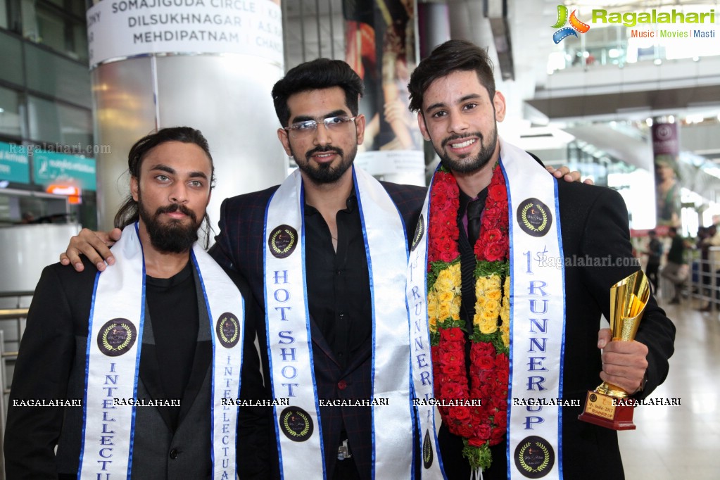 Starlife Mr. India 2K17 Winners at Shamshabad Airport