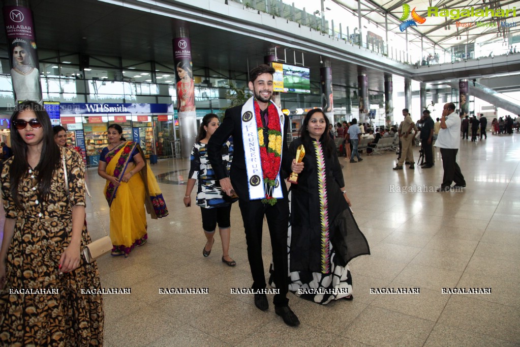 Starlife Mr. India 2K17 Winners at Shamshabad Airport