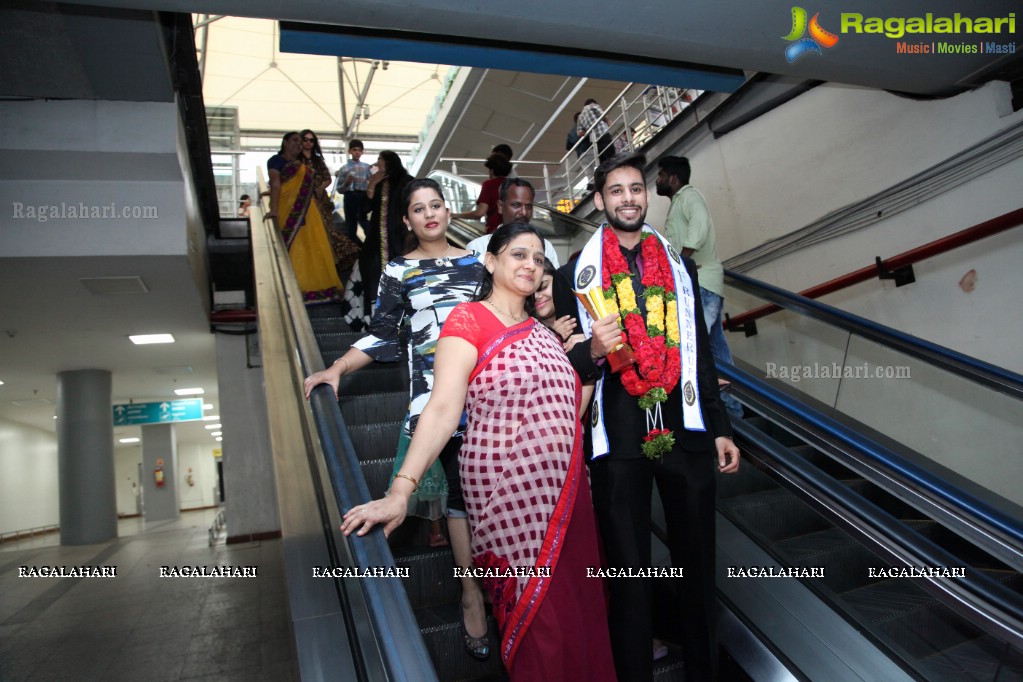 Starlife Mr. India 2K17 Winners at Shamshabad Airport