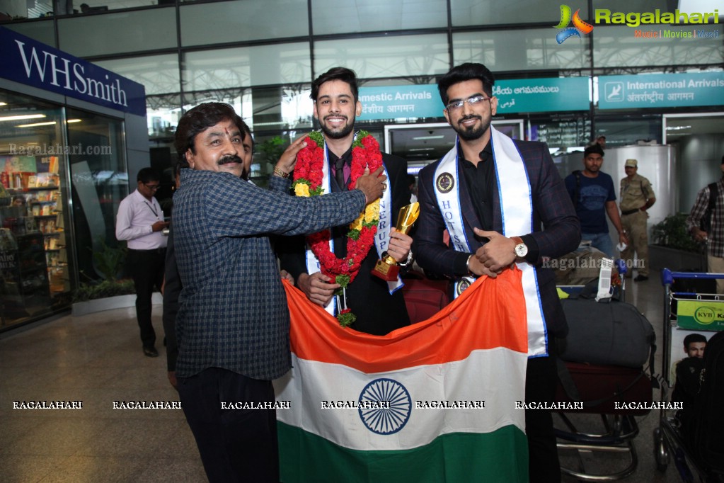 Starlife Mr. India 2K17 Winners at Shamshabad Airport