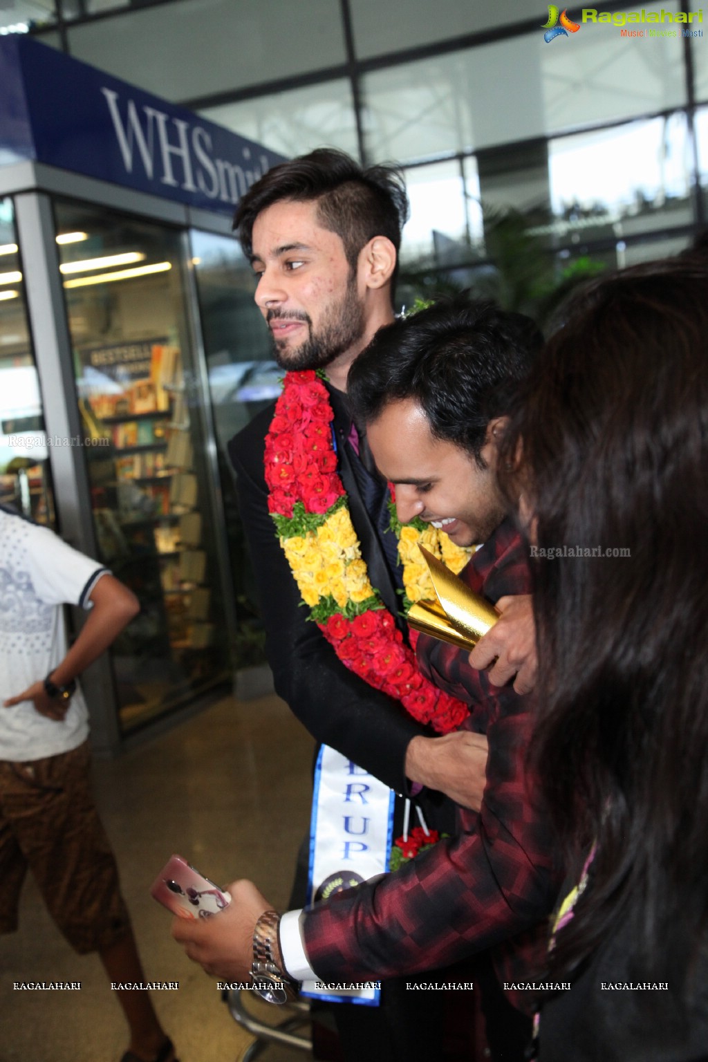 Starlife Mr. India 2K17 Winners at Shamshabad Airport