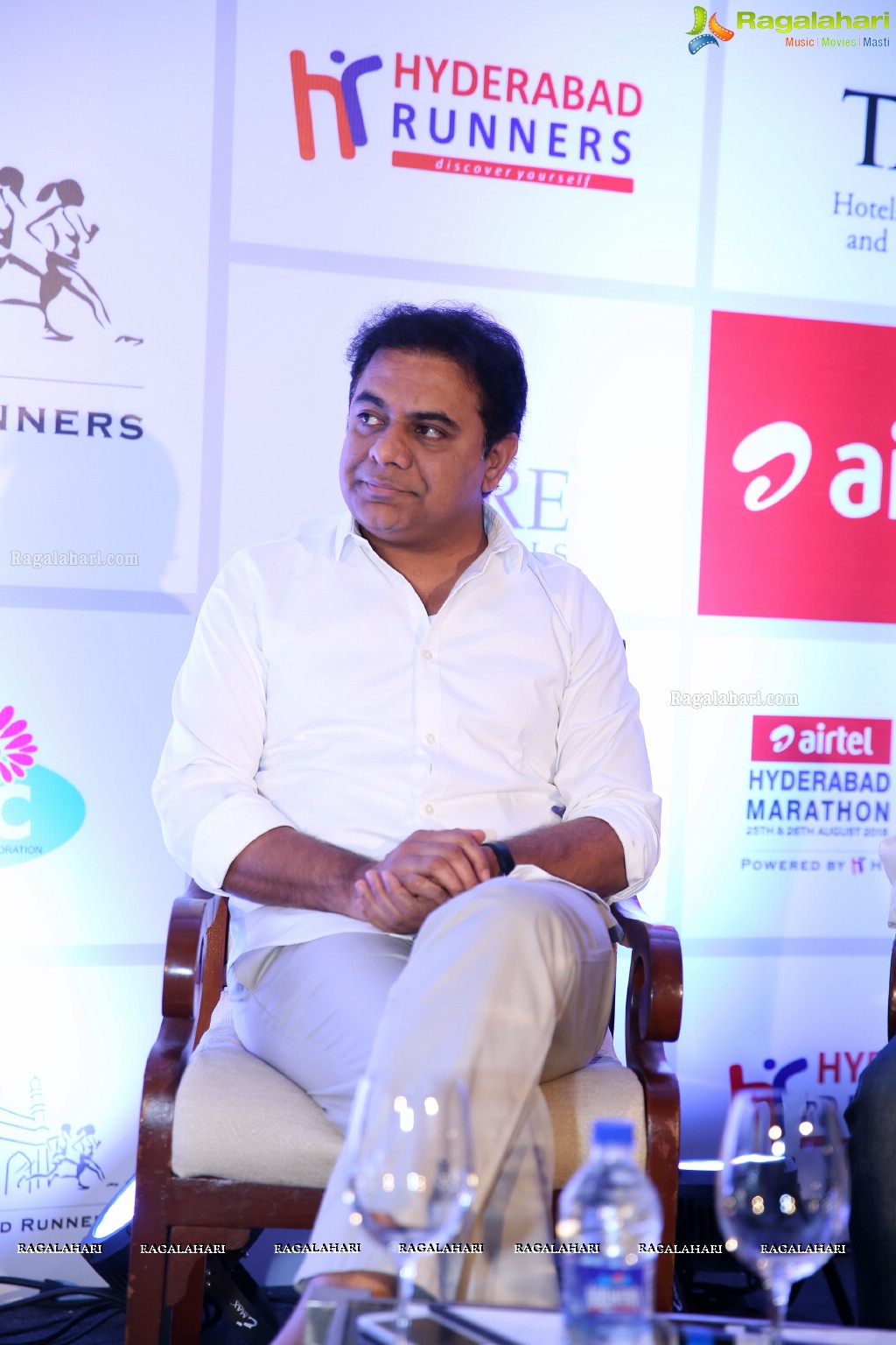 Announcement of 8th Edition of Airtel Hyderabad Marathon 2018 by Hyderabad Runners Society at Taj Krishna