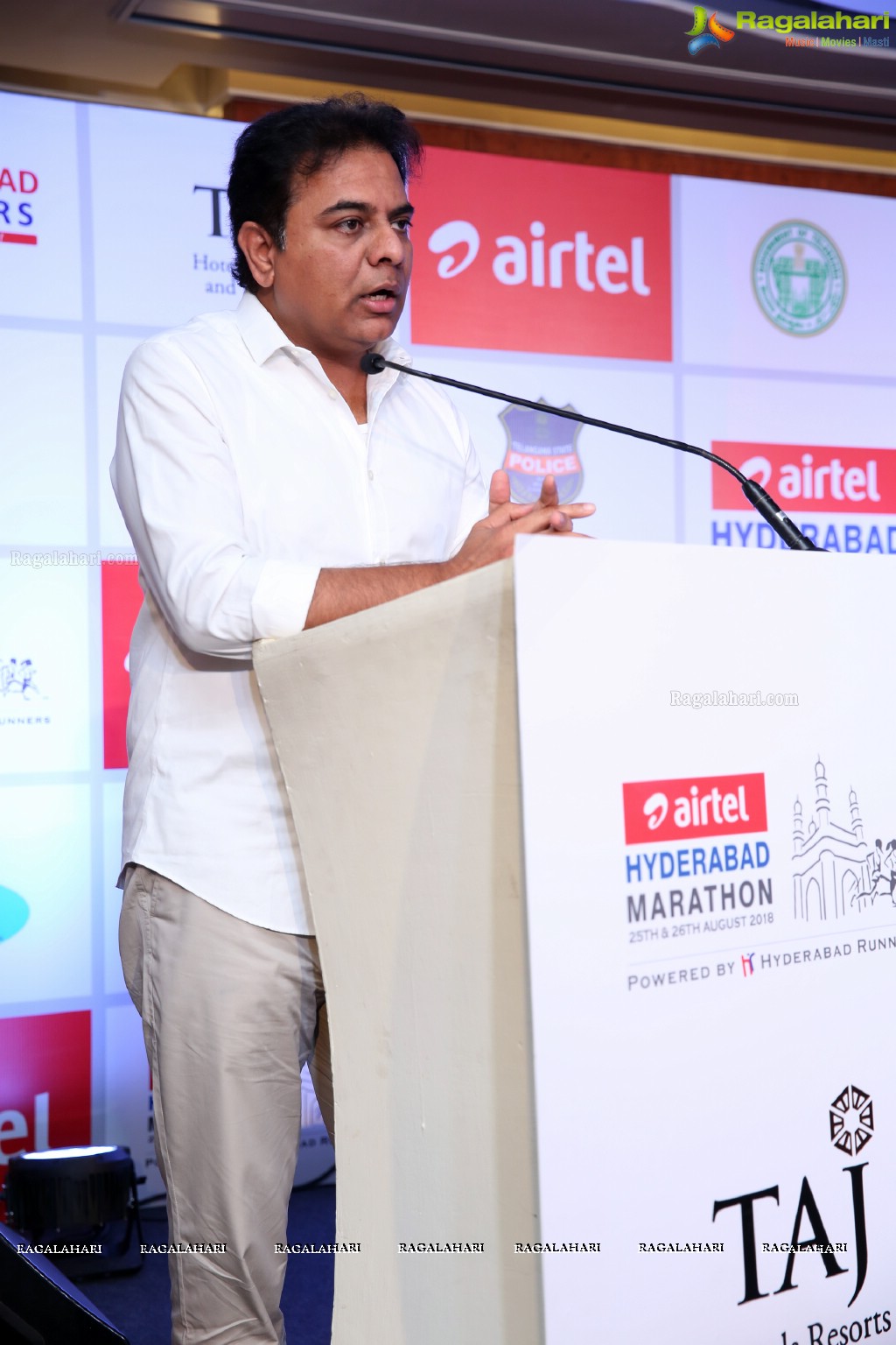 Announcement of 8th Edition of Airtel Hyderabad Marathon 2018 by Hyderabad Runners Society at Taj Krishna