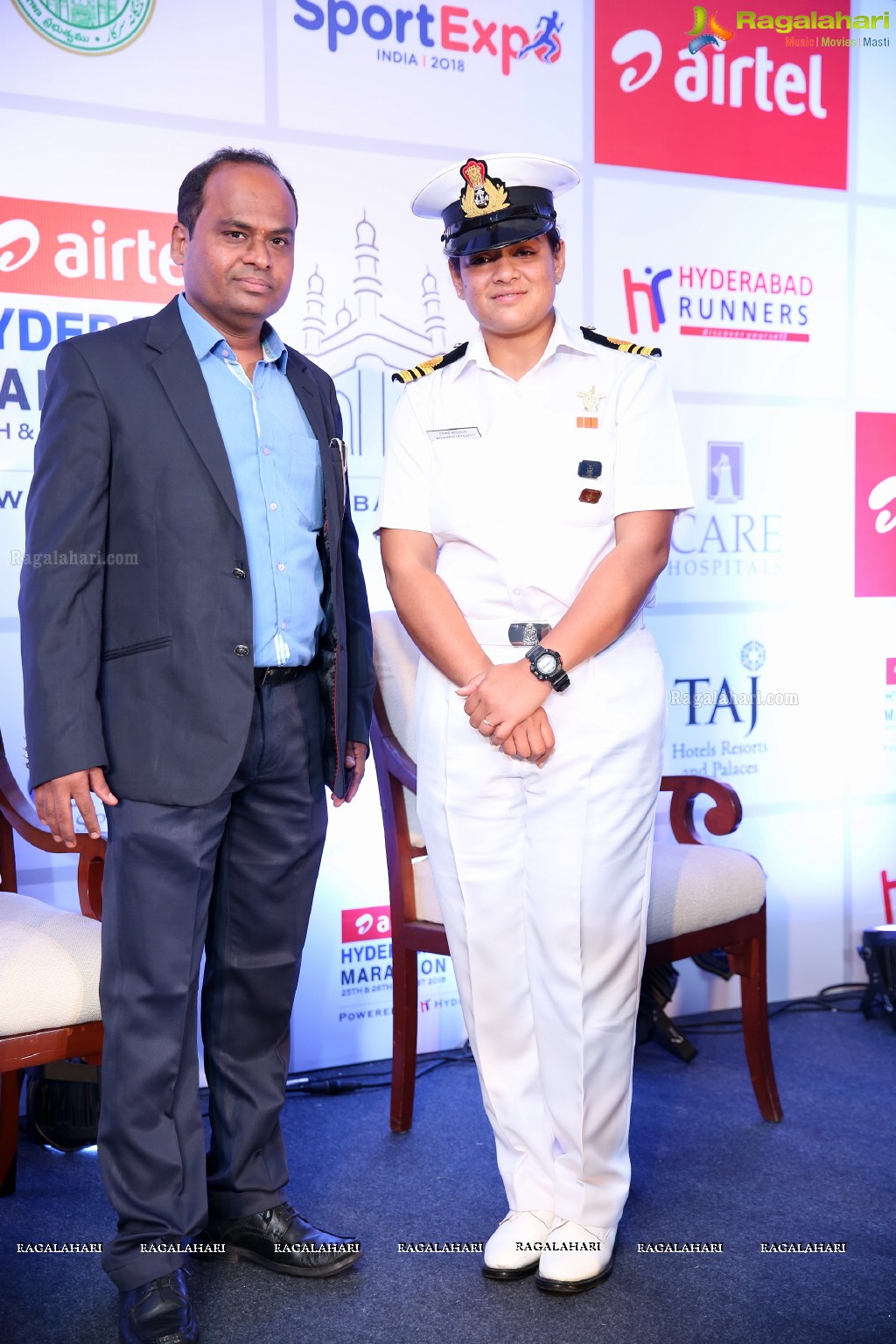 Announcement of 8th Edition of Airtel Hyderabad Marathon 2018 by Hyderabad Runners Society at Taj Krishna