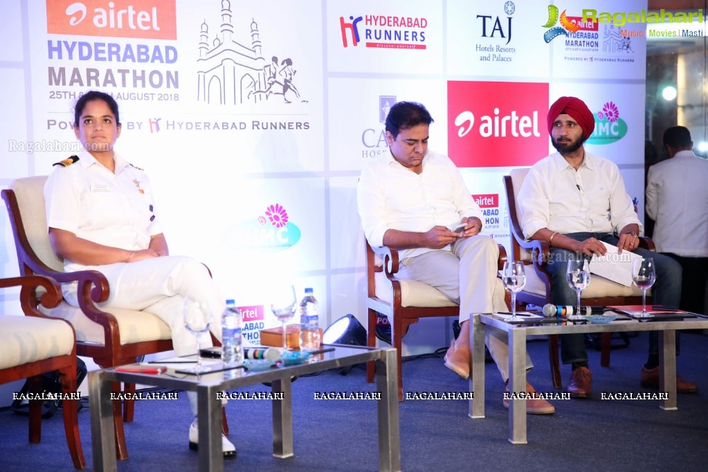 Announcement of 8th Edition of Airtel Hyderabad Marathon 2018 by Hyderabad Runners Society at Taj Krishna