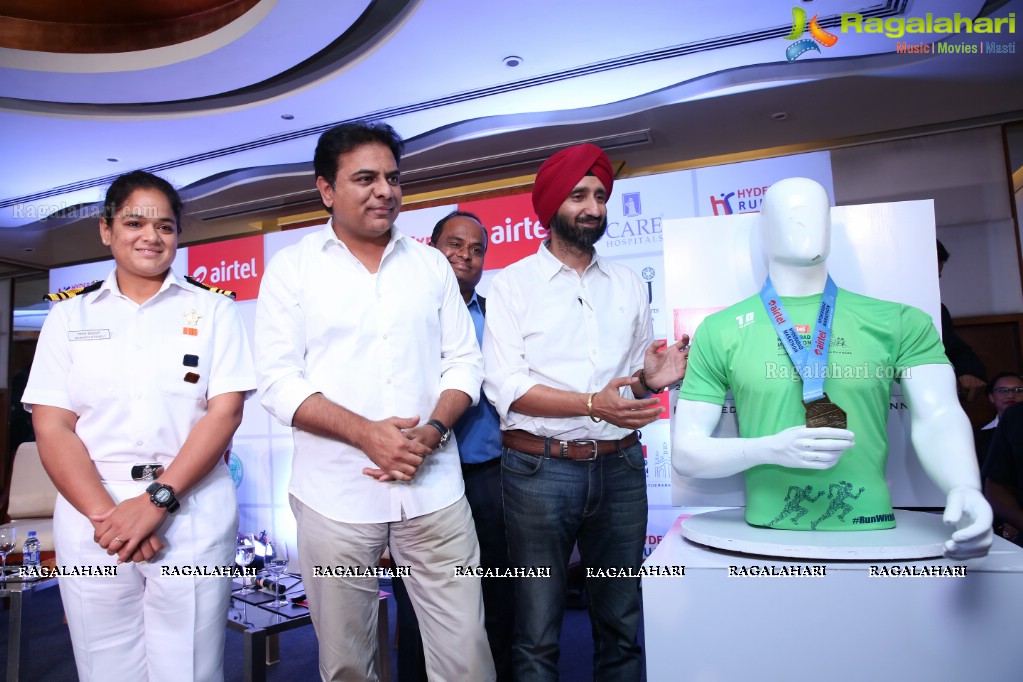 Announcement of 8th Edition of Airtel Hyderabad Marathon 2018 by Hyderabad Runners Society at Taj Krishna