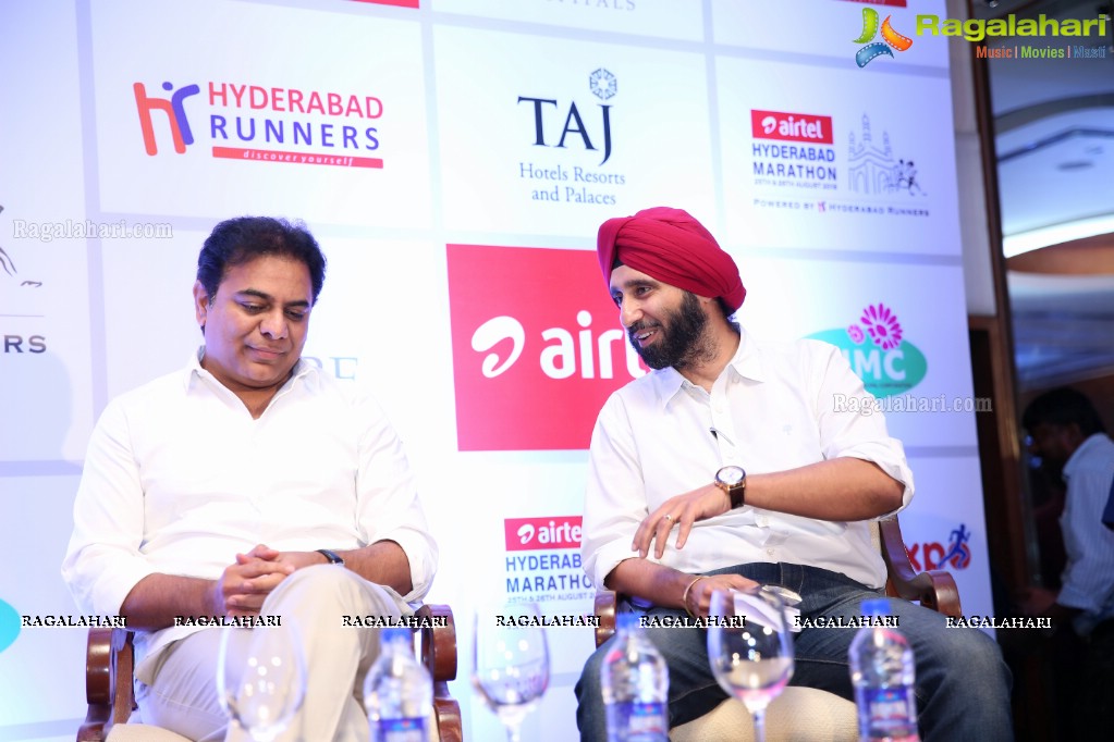 Announcement of 8th Edition of Airtel Hyderabad Marathon 2018 by Hyderabad Runners Society at Taj Krishna