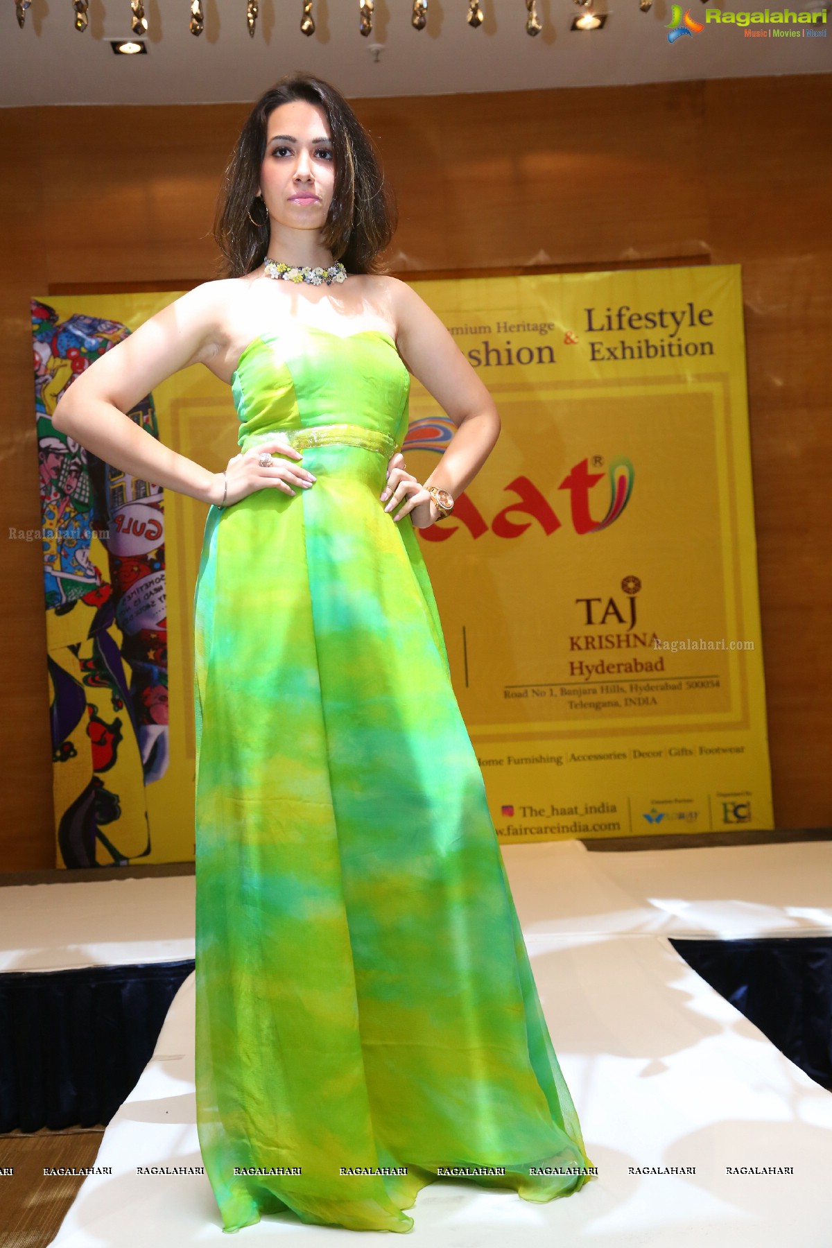 Fashion Show at Logo Unveiling of HAAT - India's Premium Heritage Fashion Exhibition at Hotel Marigold