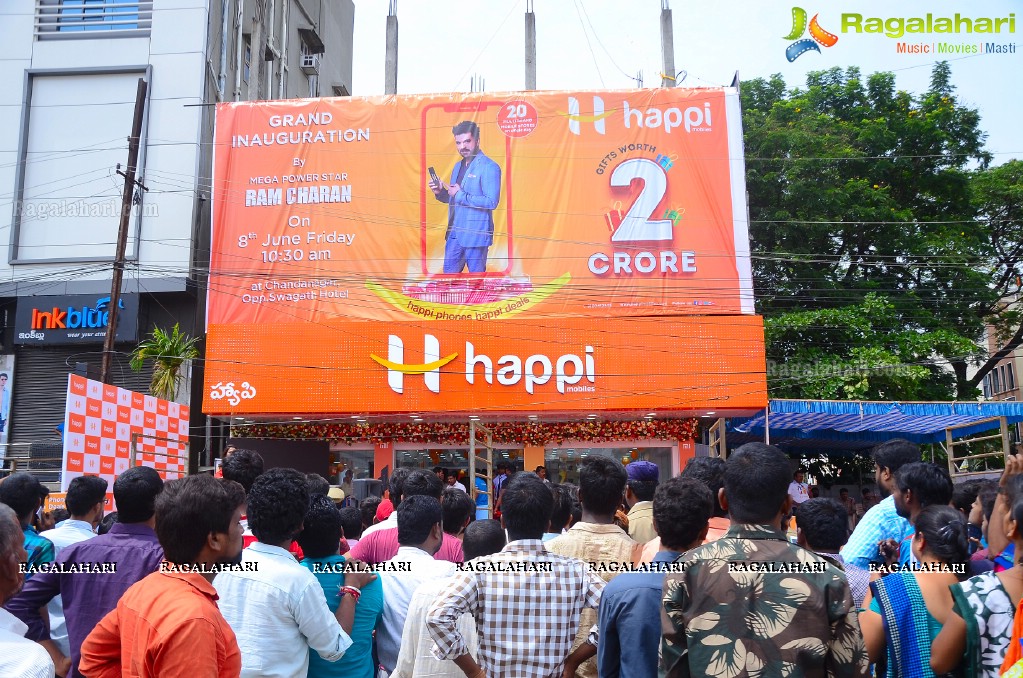 Happi Mobiles 25th Store Launch by Ram Charan at Chandanagar, Hyderabad