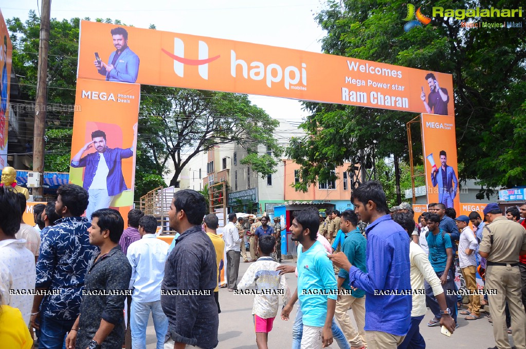 Happi Mobiles 25th Store Launch by Ram Charan at Chandanagar, Hyderabad