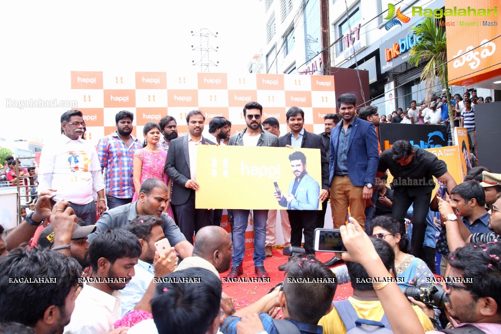 Happi Mobiles 25th Store Launch by Ram Charan at Chandanagar, Hyderabad