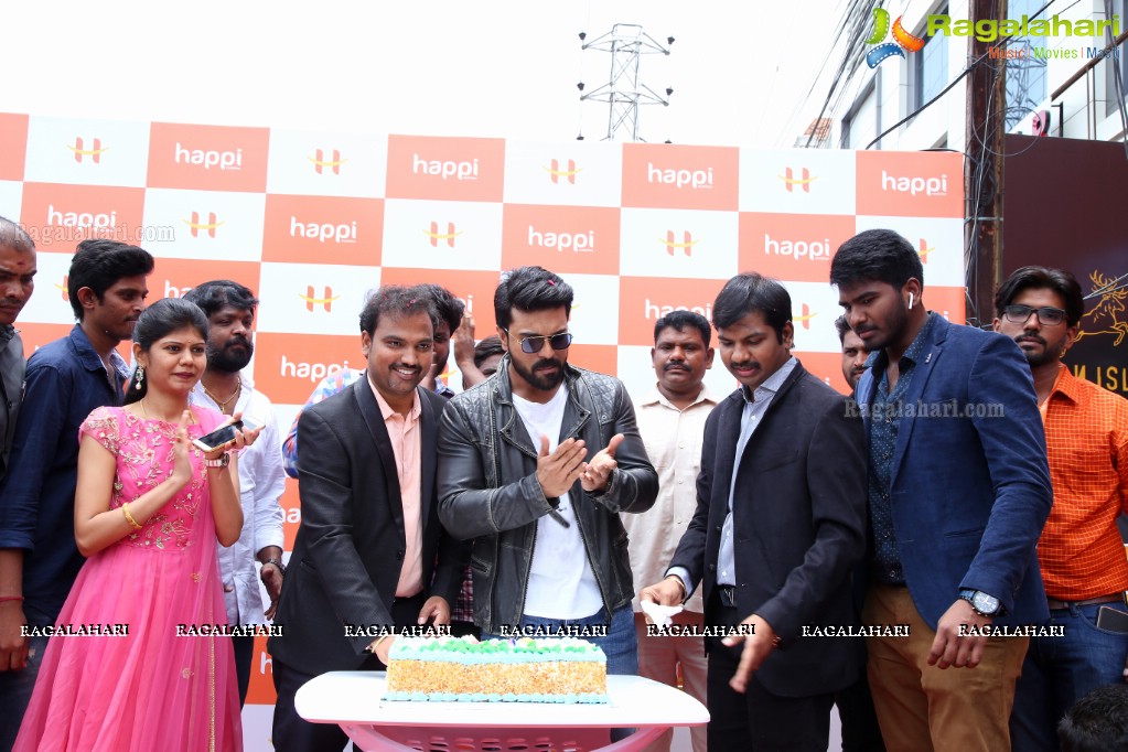 Happi Mobiles 25th Store Launch by Ram Charan at Chandanagar, Hyderabad