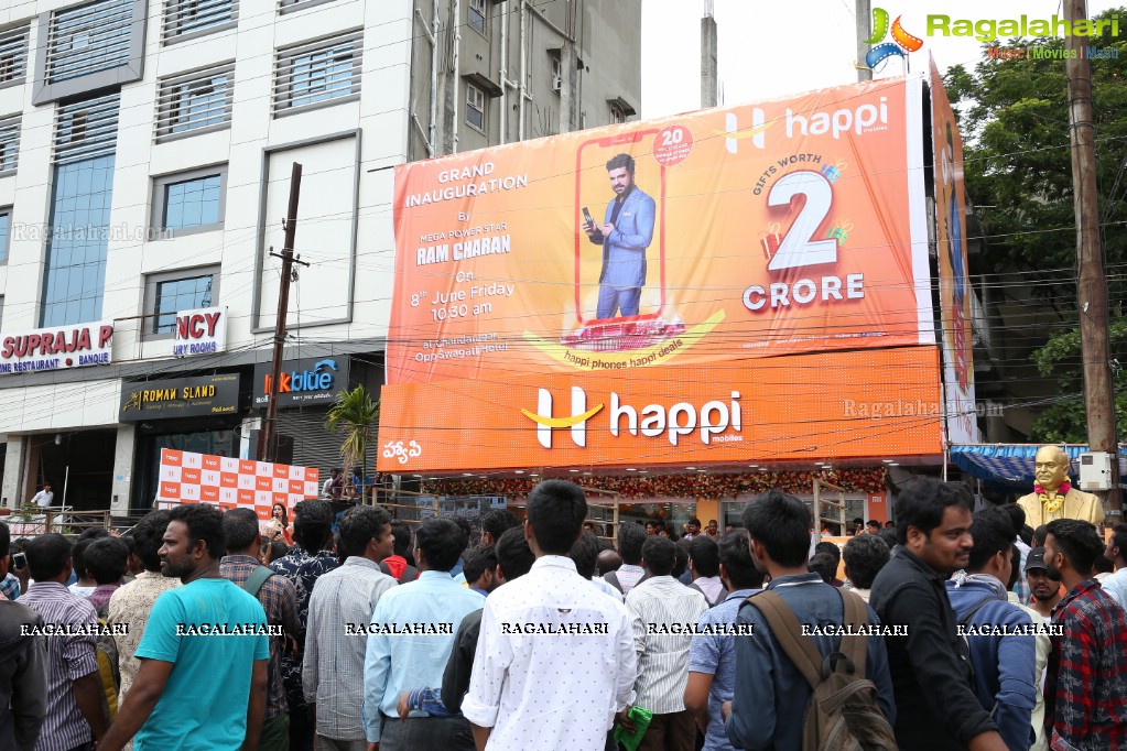 Happi Mobiles 25th Store Launch by Ram Charan at Chandanagar, Hyderabad