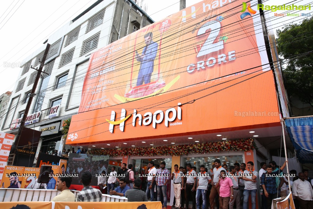 Happi Mobiles 25th Store Launch by Ram Charan at Chandanagar, Hyderabad