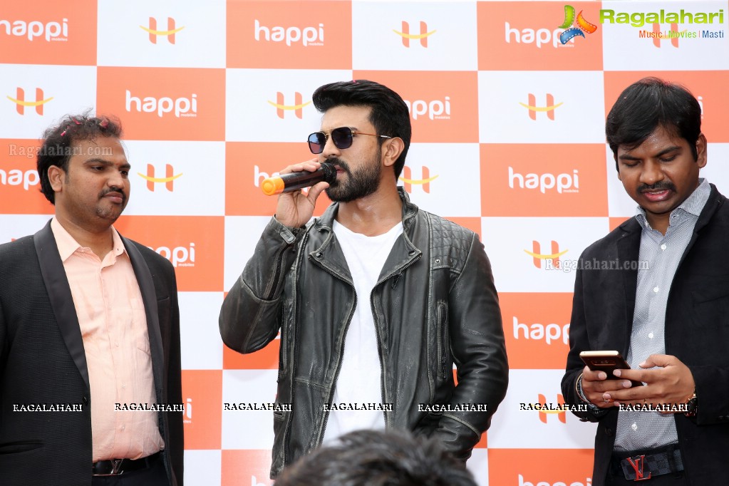 Happi Mobiles 25th Store Launch by Ram Charan at Chandanagar, Hyderabad