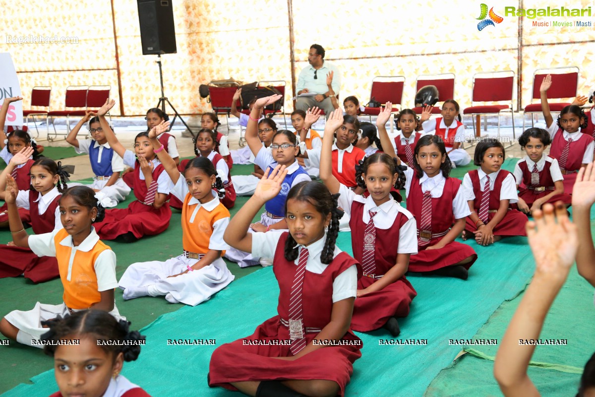 Catherine Tresa participates in 4th Intl Yoga Celebrations by MillionMoms and Tagore High School