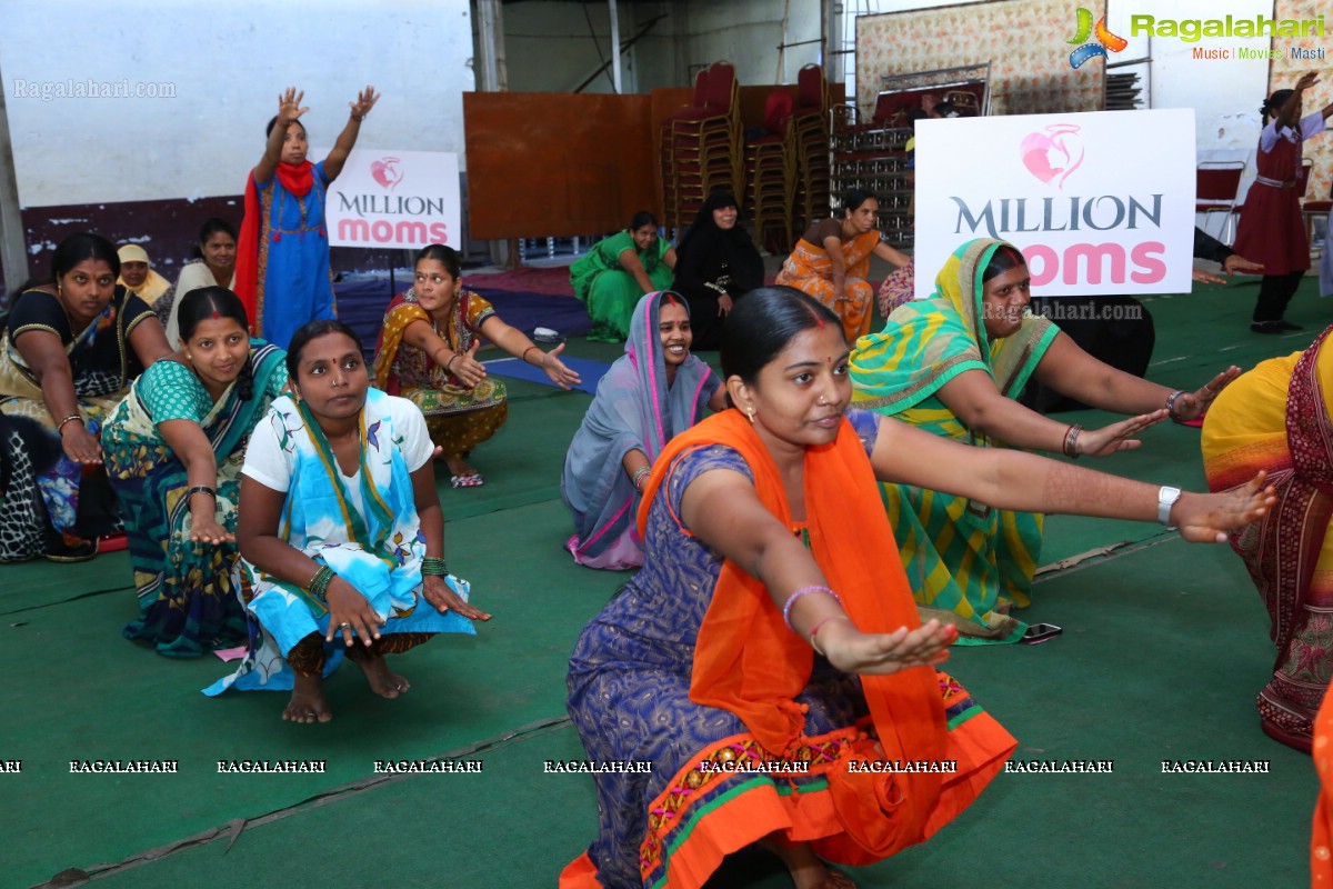 Catherine Tresa participates in 4th Intl Yoga Celebrations by MillionMoms and Tagore High School