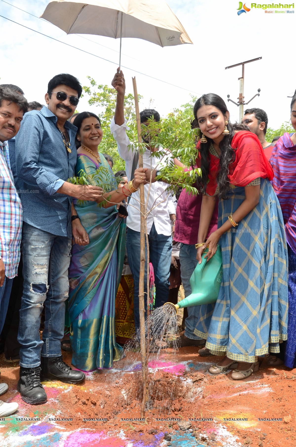 Rajasekhar Family participates in Haritha Haram at Medchal, Hyderabad