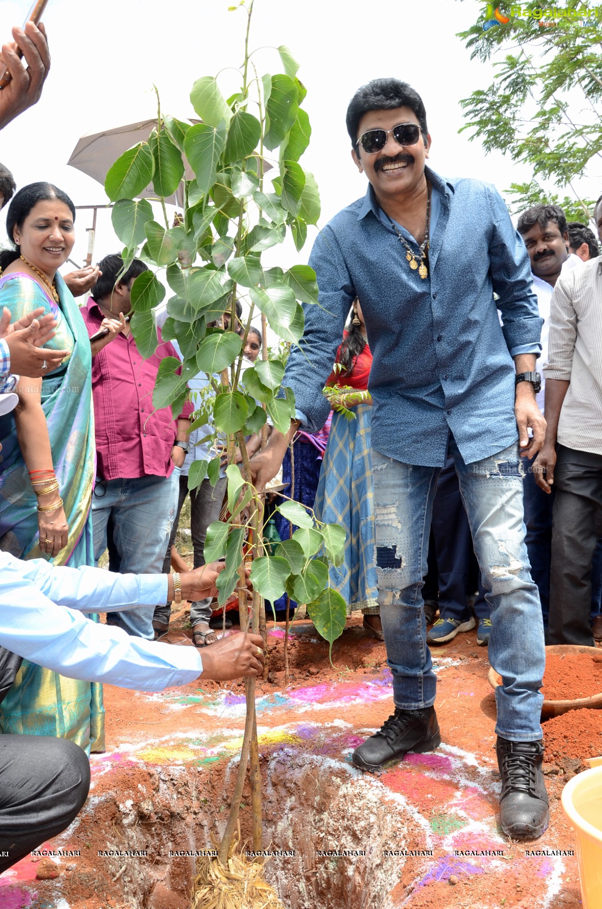 Rajasekhar Family participates in Haritha Haram at Medchal, Hyderabad